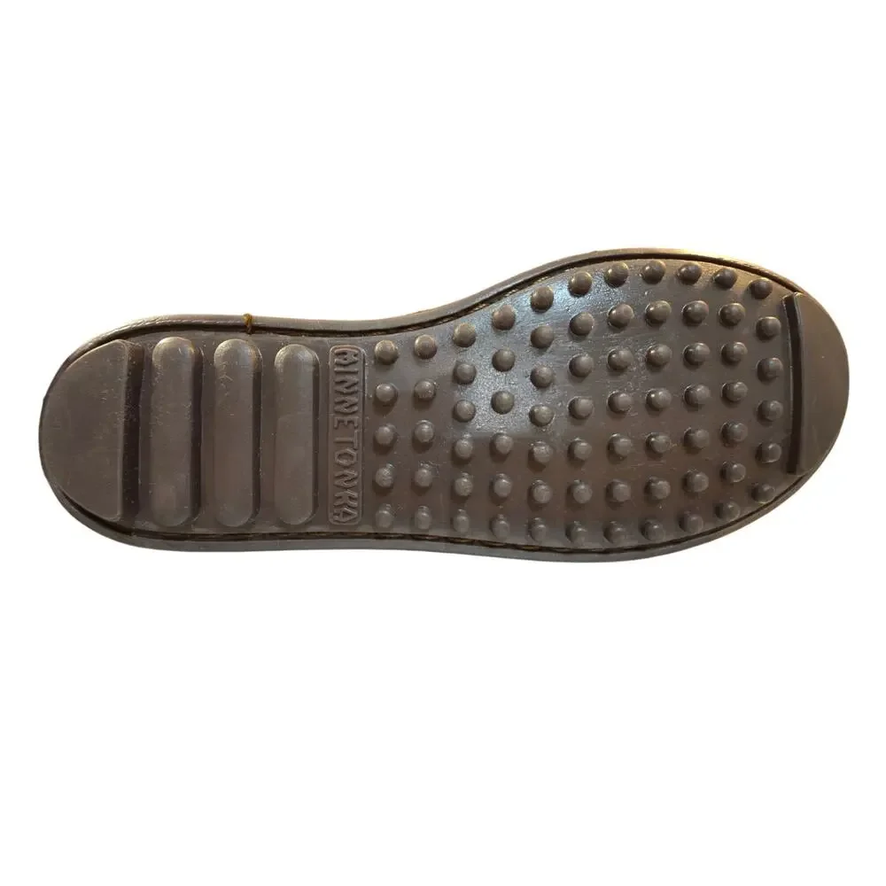 Minnetonka Kids Boat Moc Moccasins Sz 10 Chocolate Brown Leather NWB Style 2773